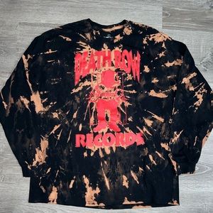 Death Row Records custom distressed bleached T-shirt Large